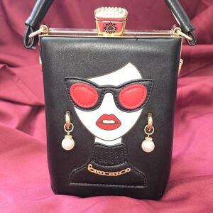 Stylish Black and Red Mini Bag